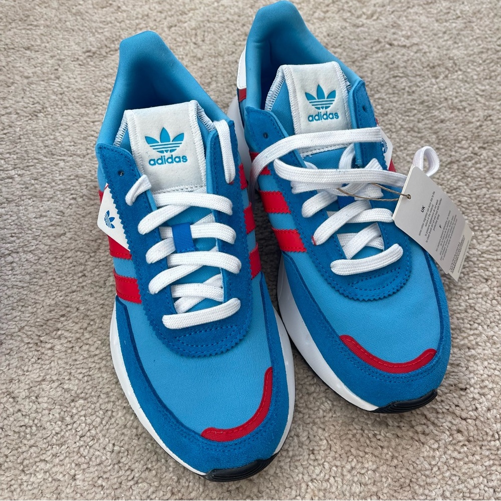 adidas Blue and Red Athletic Sneakers